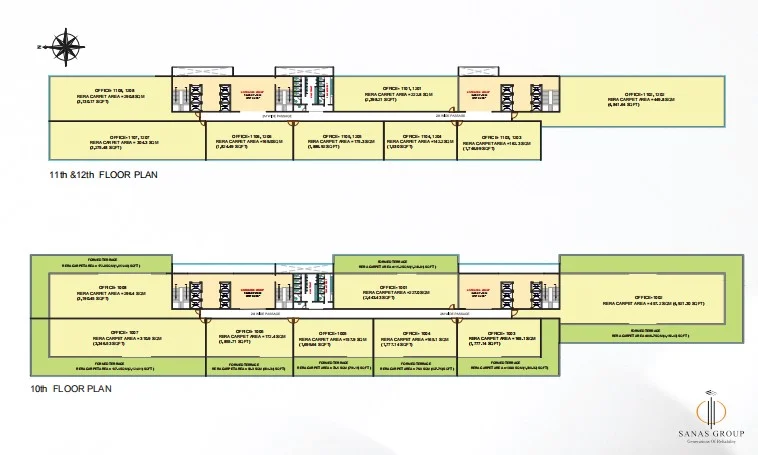 27 West Floor Plan - Upper Floors & Terrace